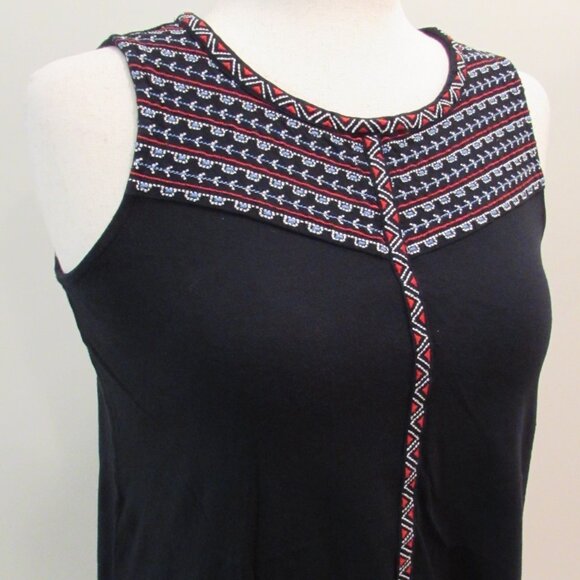 J Jill Embroidered Dipped Hem Knit Tank Cotton Blend XS - Picture 7 of 14